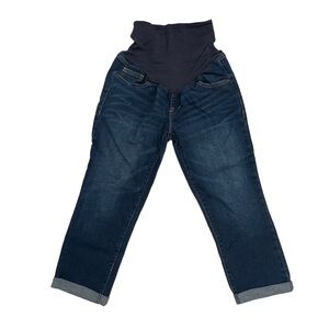 Old Navy Maternity Full Belly Coverage Cuffed Hem Capri Jeans Size 6 Women’s